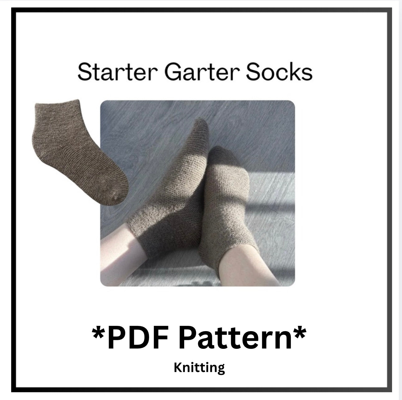 Starter Garter Socks - PDF Pattern