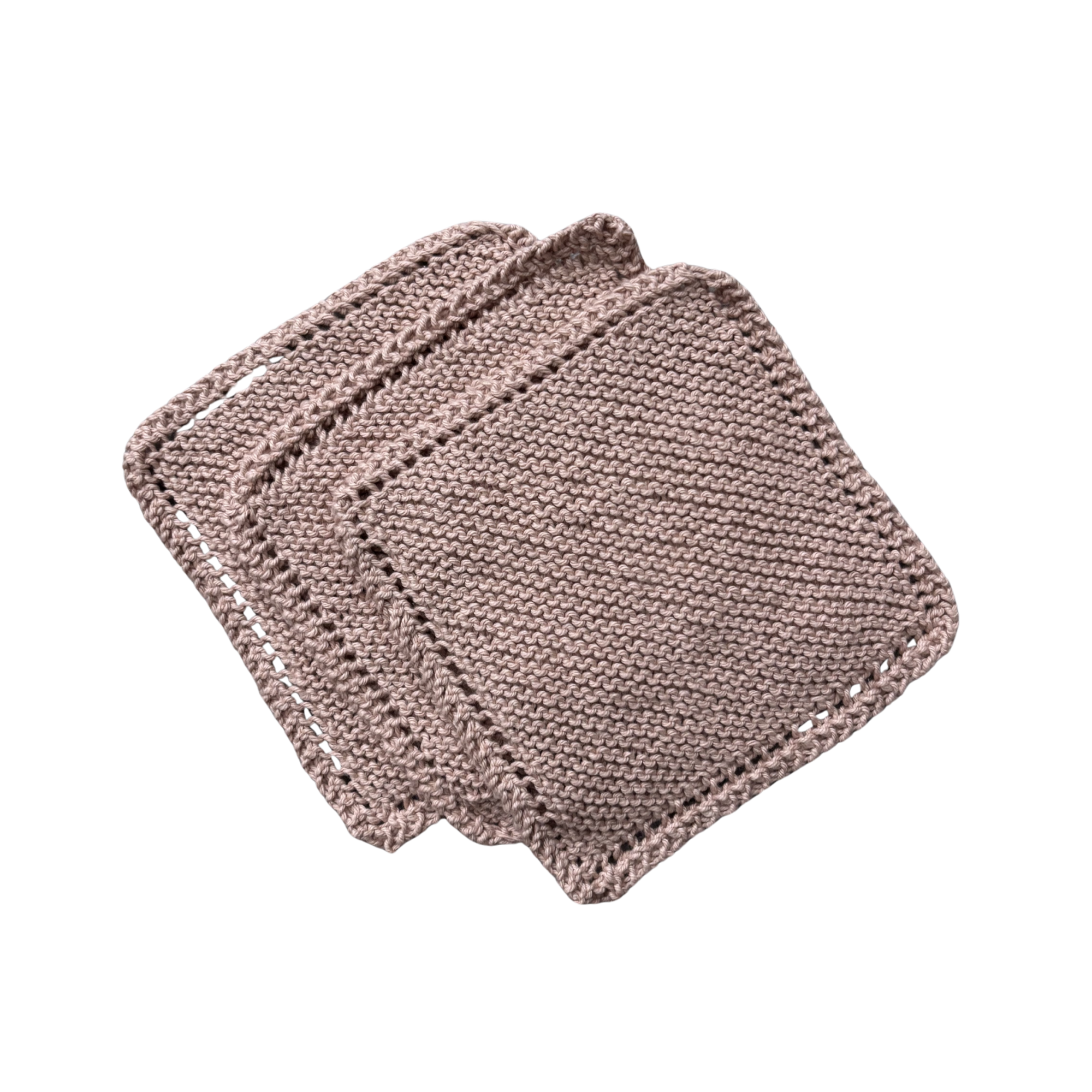 Knit Cotton Dishcloth - Set of 3